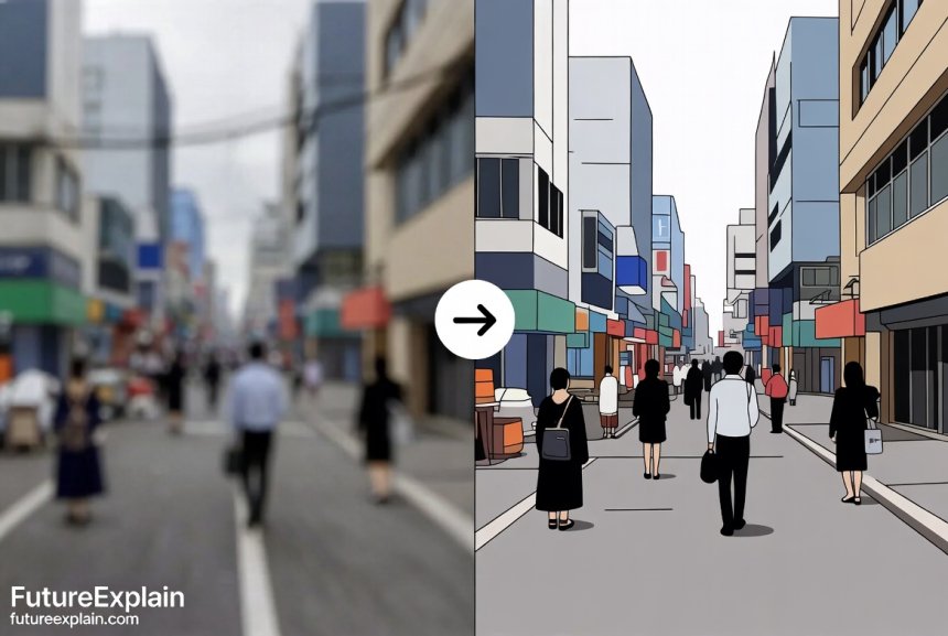 Comparison between messy real-world data and clean, structured synthetic data