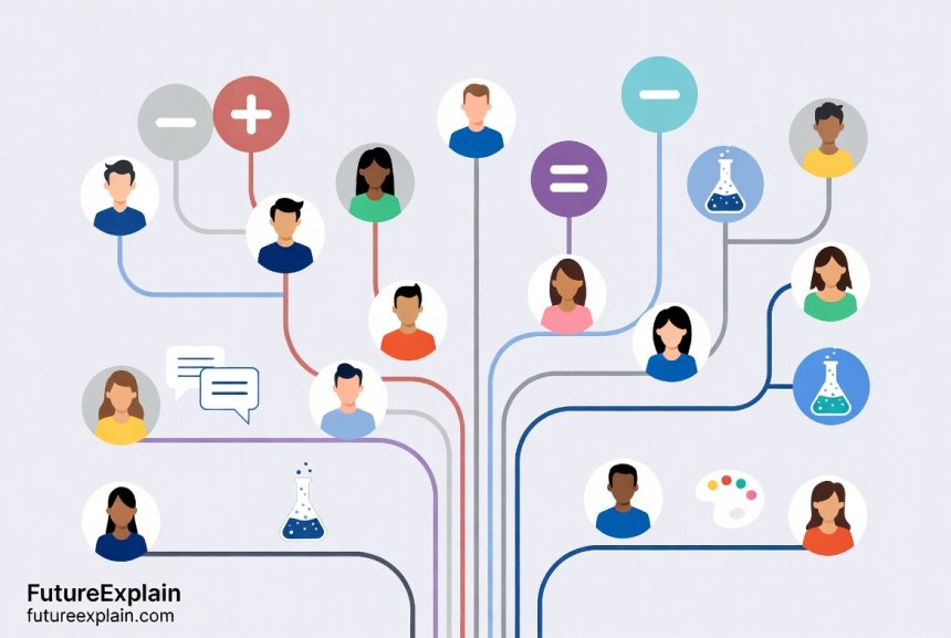 AI-powered personalized learning paths showing customized educational routes for different students