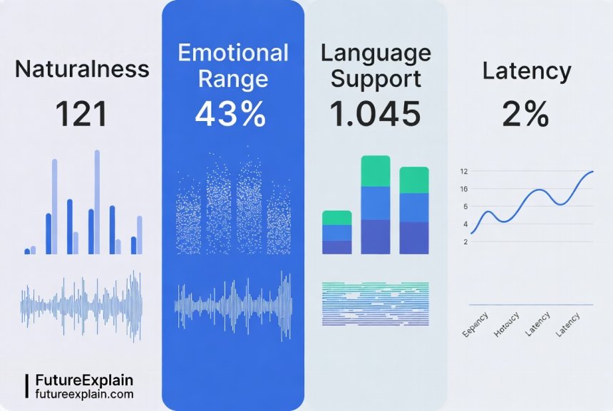 Infographic comparing voice quality metrics across different text-to-speech API providers