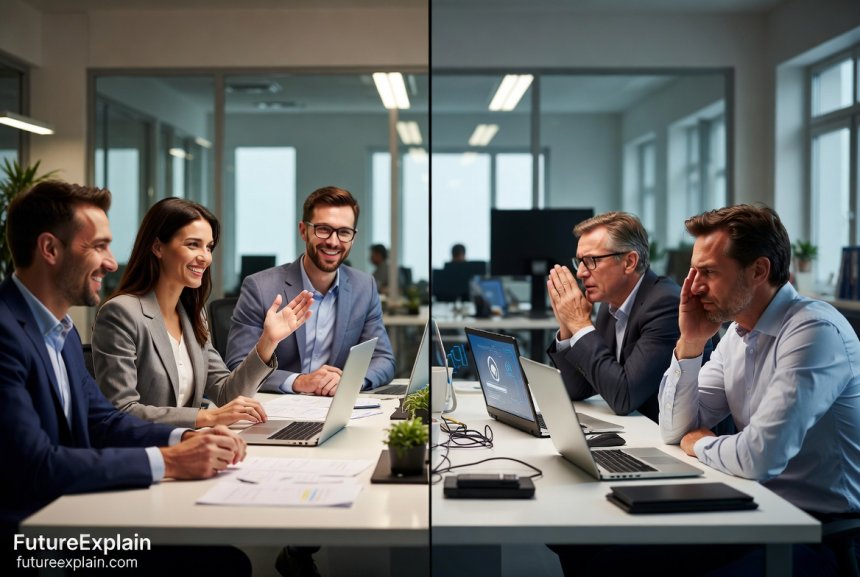 Comparison between successful and problematic AI vendor implementations