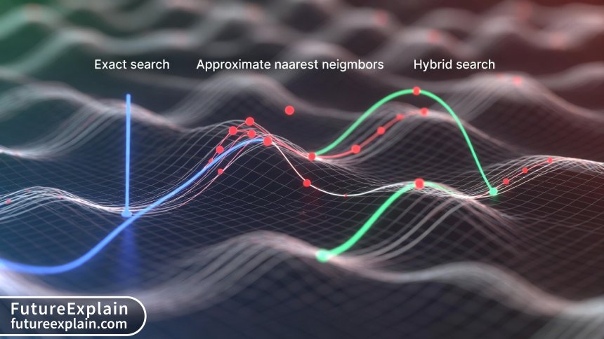 Comparison of different vector search methods: exact, approximate, and hybrid