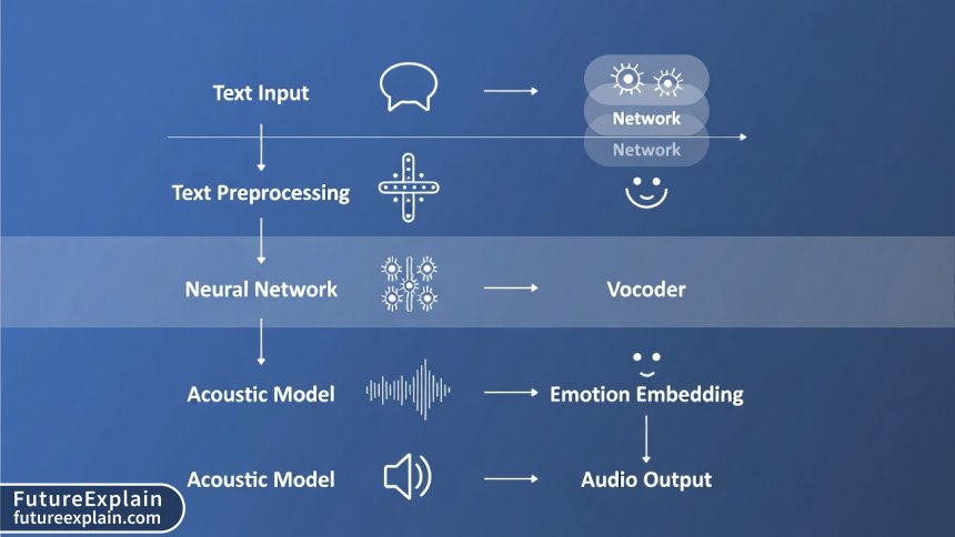 Diagram of text-to-speech technology architecture and components