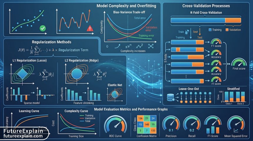 Overfitting prevention techniques and model evaluation dashboard visualization